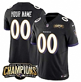 Men & Women & Youth Baltimore Ravens Active Player Custom Black 2023 F.U.S.E. AFC North Champions Vapor Limited Jersey,baseball caps,new era cap wholesale,wholesale hats